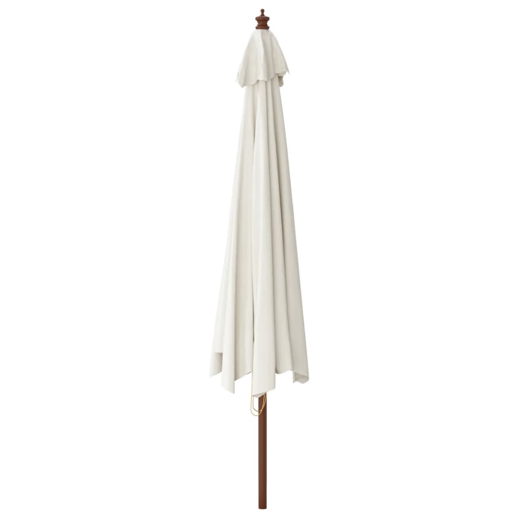 vidaXL Garden Parasol with Wooden Pole Sand 400x273 cm