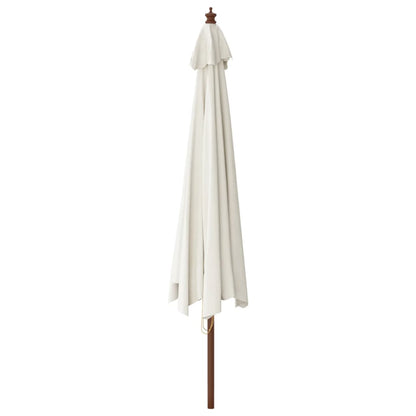 vidaXL Garden Parasol with Wooden Pole Sand 400x273 cm