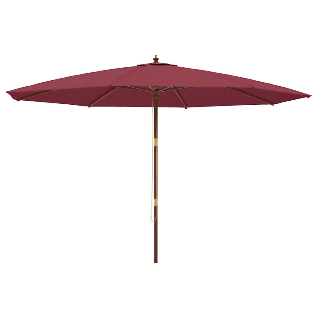 vidaXL Garden Parasol with Wooden Pole Bordeaux Red 400x273 cm