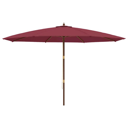 vidaXL Garden Parasol with Wooden Pole Bordeaux Red 400x273 cm