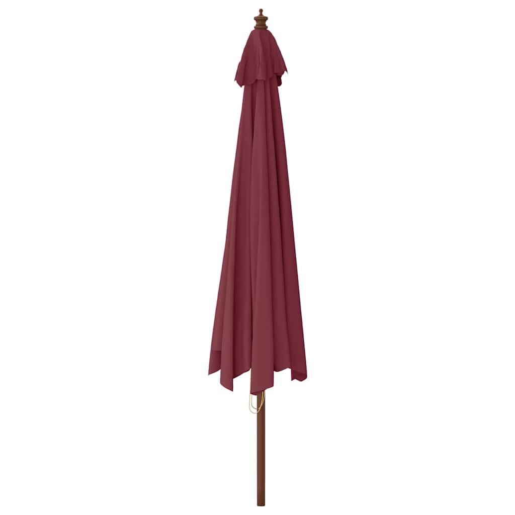 vidaXL Garden Parasol with Wooden Pole Bordeaux Red 400x273 cm
