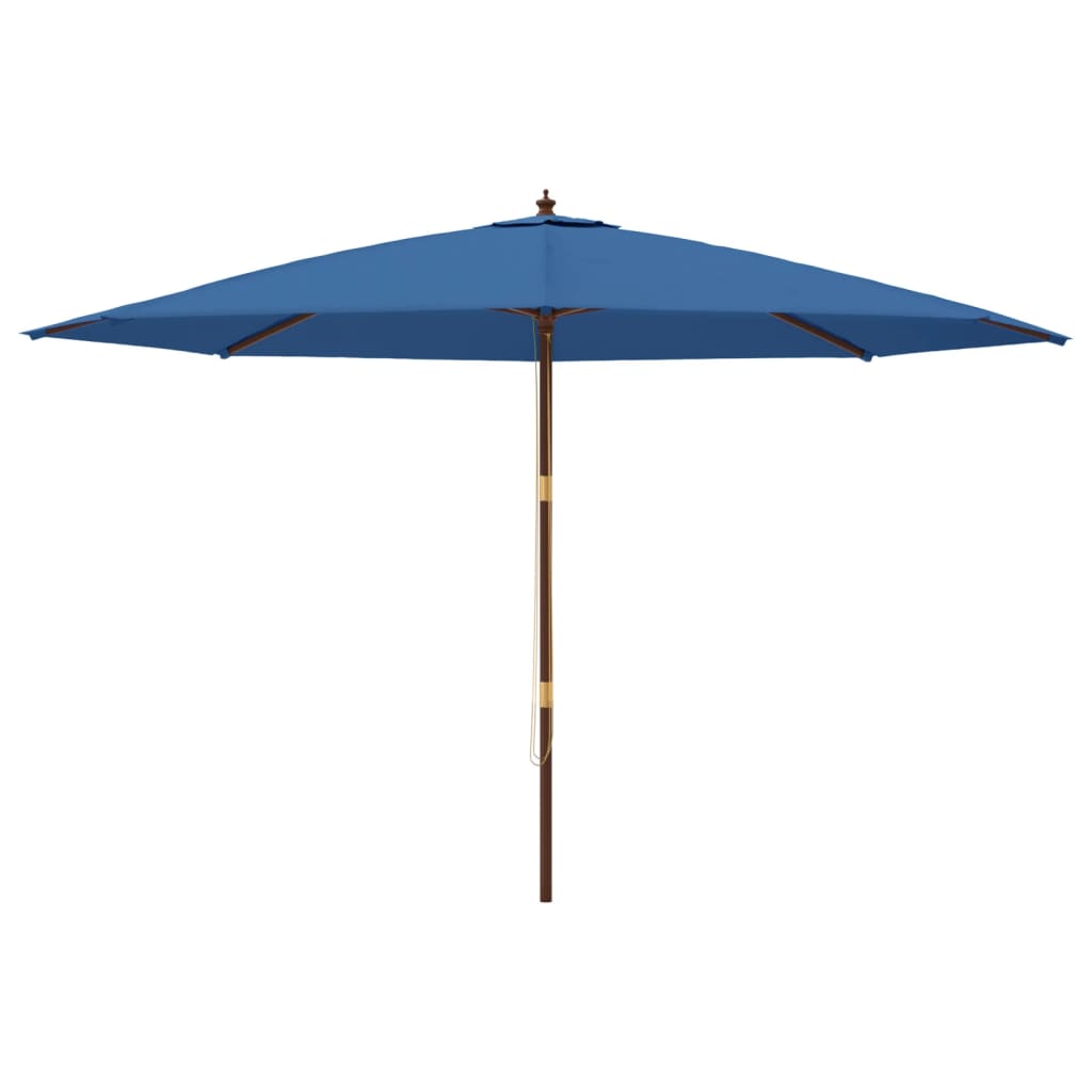 vidaXL Garden Parasol with Wooden Pole Azure Blue 400x273 cm