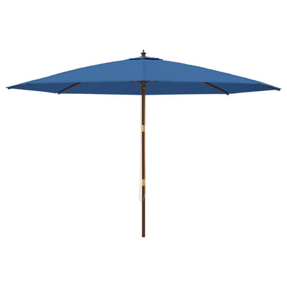vidaXL Garden Parasol with Wooden Pole Azure Blue 400x273 cm