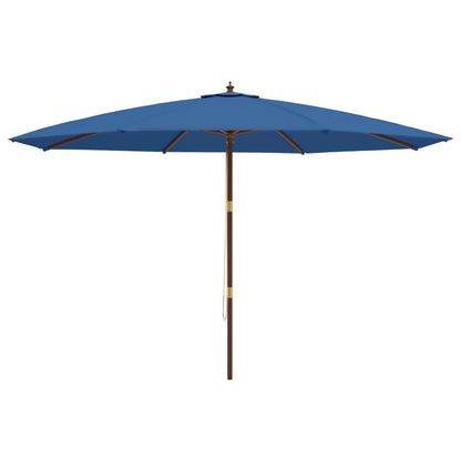 vidaXL Garden Parasol with Wooden Pole Azure Blue 400x273 cm