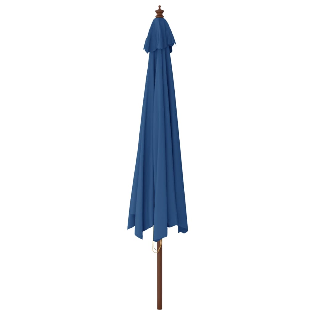 vidaXL Garden Parasol with Wooden Pole Azure Blue 400x273 cm