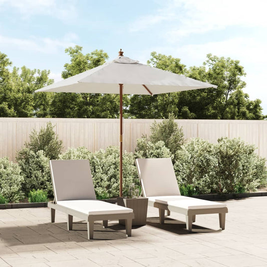 vidaXL Garden Parasol with Wooden Pole Sand 198x198x231 cm
