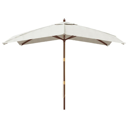 vidaXL Garden Parasol | Sand | Polyester, Solid Hardwood, Laminated Bamboo