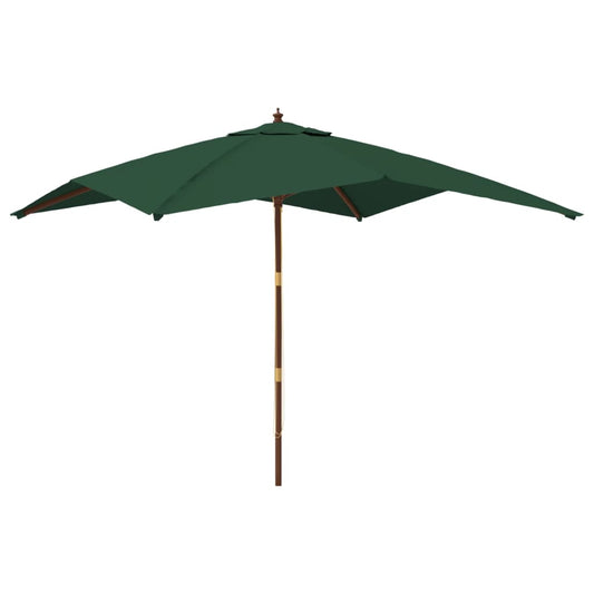 vidaXL Garden Parasol | Green | Polyester Fabric | Large