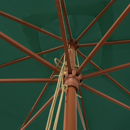 vidaXL Garden Parasol | Green | Polyester Fabric | Large