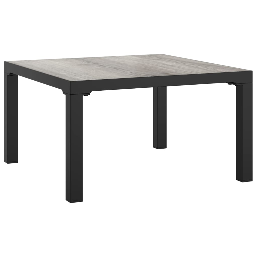 vidaXL Garden Coffee Table | Grey | DPC, powder-coated steel | Medium | Tough