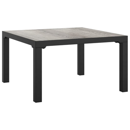 vidaXL Garden Coffee Table | Grey | DPC, powder-coated steel | Medium | Tough