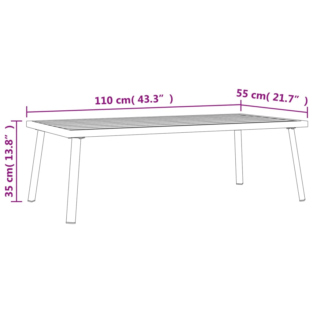 vidaXL Garden Coffee Table | Anthracite