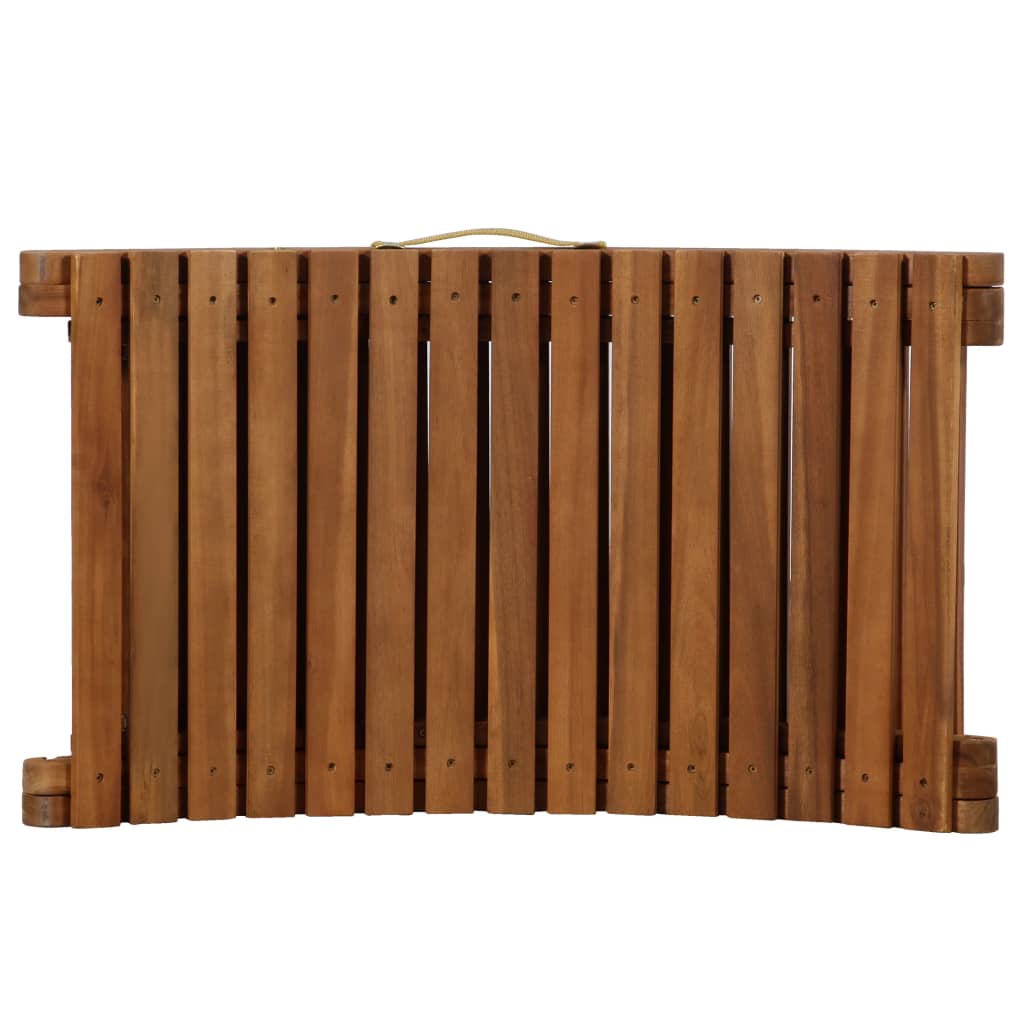 vidaXL Sun Lounger with Cream Cushions Solid Wood Acacia