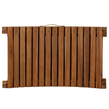 vidaXL Sun Lounger with Cream Cushions Solid Wood Acacia