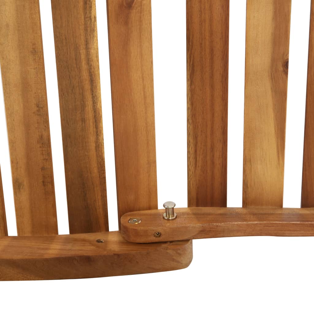 vidaXL Sun Lounger with Cream Cushions Solid Wood Acacia
