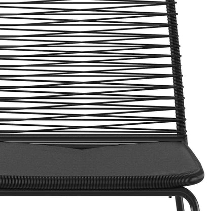 vidaXL 5 Piece Garden Dining Set Black