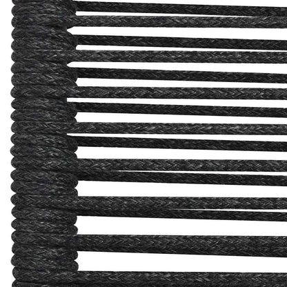 vidaXL Garden Dining Set | Black | Cotton Rope | Medium | Stackable | Dining Set