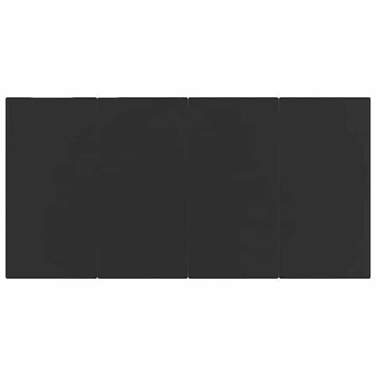 vidaXL 5 Piece Garden Dining Set Black Cotton Rope and Steel