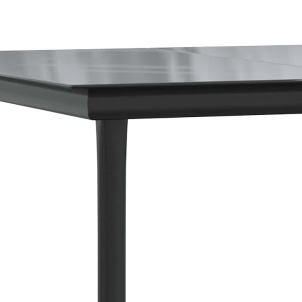 vidaXL Garden Dining Set | Black | Cotton Rope | Medium | Stackable | Dining Set
