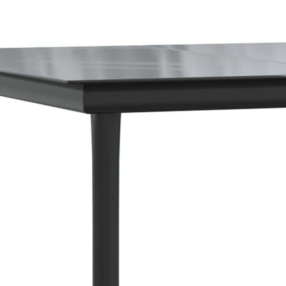 vidaXL Garden Dining Set | Black | Cotton Rope | Medium | Stackable | Dining Set