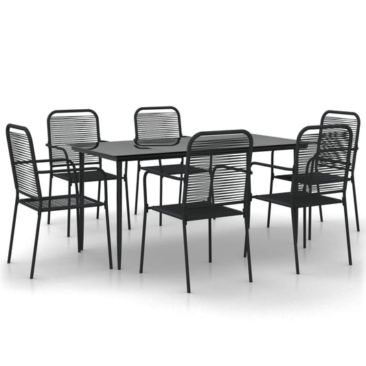 vidaXL Garden Dining Set | Black