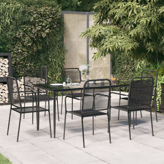 vidaXL Garden Dining Set | Black