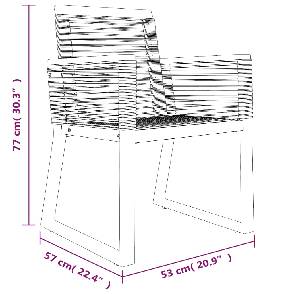 vidaXL 5 Piece Garden Dining Set Black PVC Rattan
