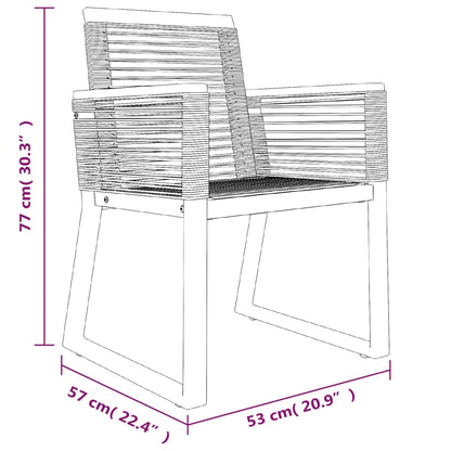 vidaXL 5 Piece Garden Dining Set Black PVC Rattan