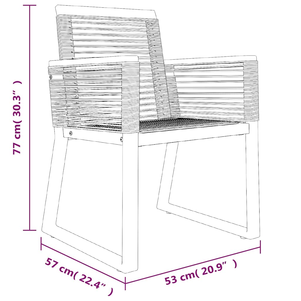 vidaXL 7 Piece Garden Dining Set Black PVC Rattan