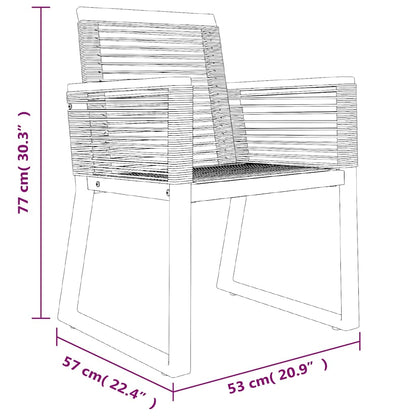 vidaXL 7 Piece Garden Dining Set Black PVC Rattan