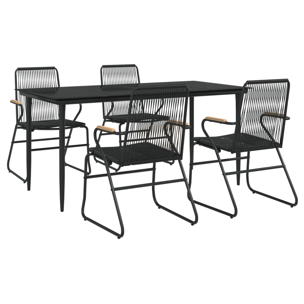 vidaXL Garden Dining Set | Black