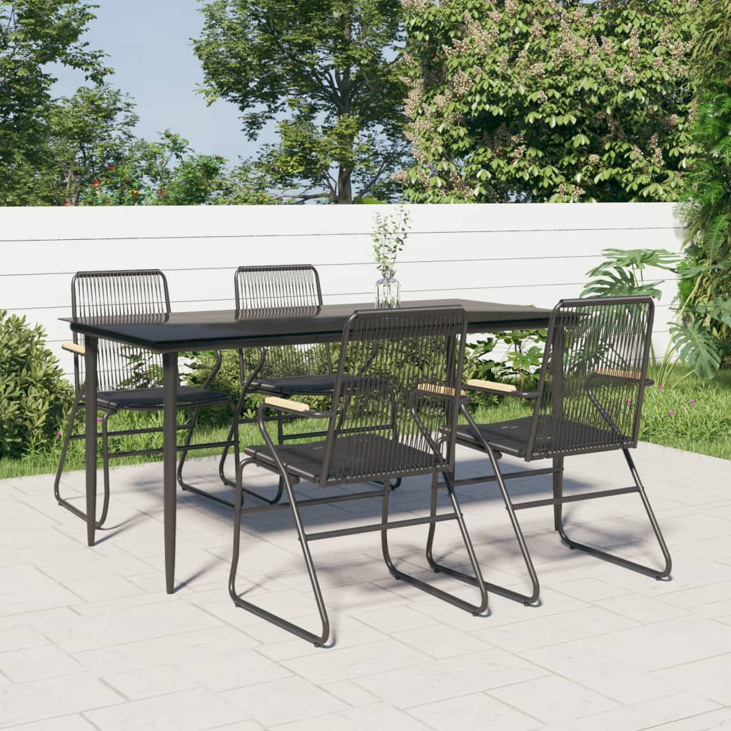 vidaXL Garden Dining Set | Black