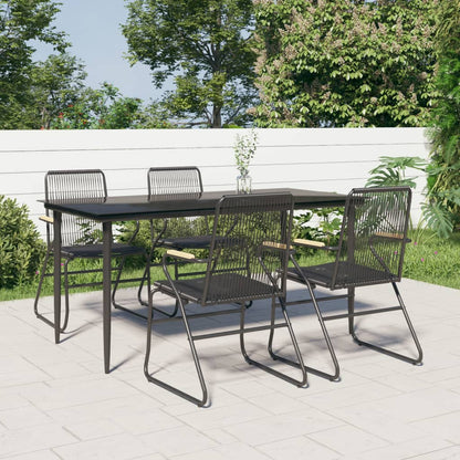 vidaXL Garden Dining Set | Black