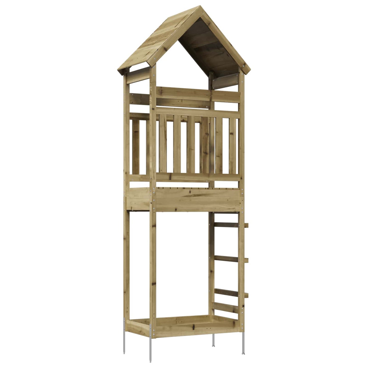 vidaXL Outdoor Play Tower Natural Solid Impregnated Pinewood