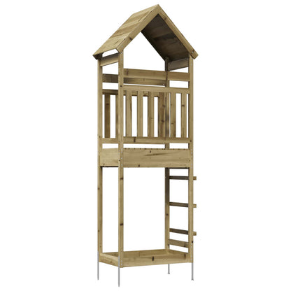 vidaXL Outdoor Play Tower Natural Solid Impregnated Pinewood