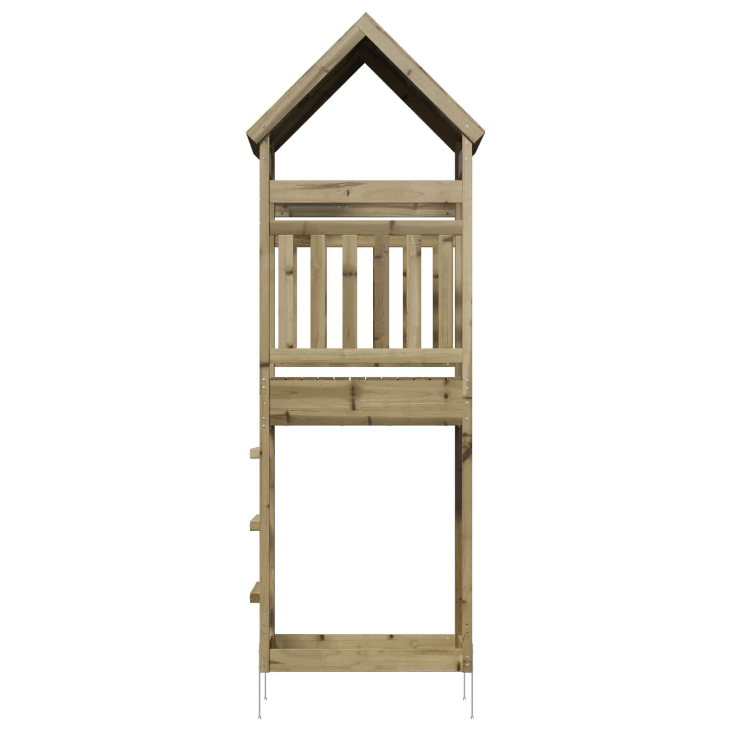 vidaXL Outdoor Play Tower Natural Solid Impregnated Pinewood