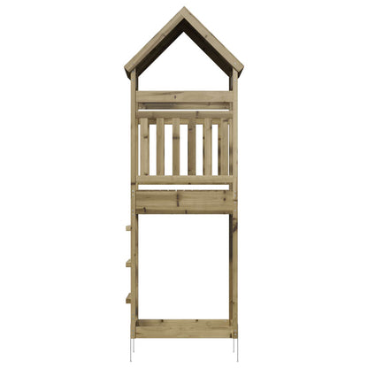 vidaXL Outdoor Play Tower Natural Solid Impregnated Pinewood