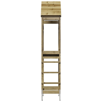 vidaXL Outdoor Play Tower Natural Solid Impregnated Pinewood
