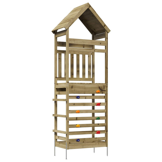vidaXL Outdoor Play Tower Natural Solid Impregnated Pinewood