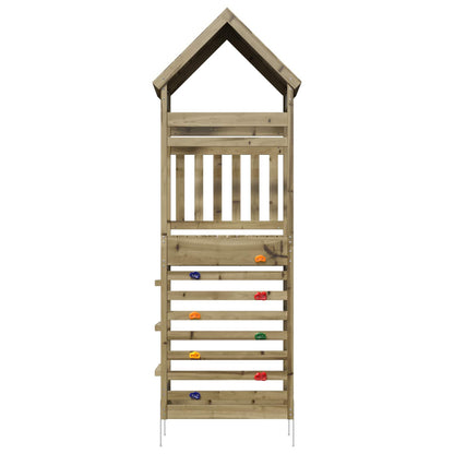 vidaXL Outdoor Play Tower Natural Solid Impregnated Pinewood