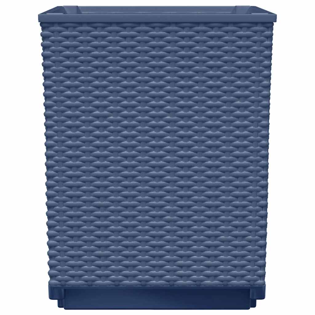 vidaXL Planters 2 pcs Blue Grey 30x30x37 cm Polypropylene
