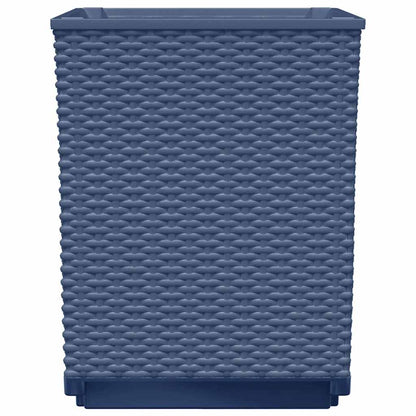 vidaXL Planters 2 pcs Blue Grey 30x30x37 cm Polypropylene
