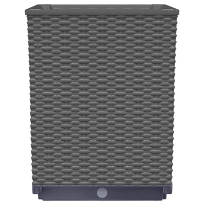 vidaXL Planters 4 pcs Black 30x30x37 cm Polypropylene