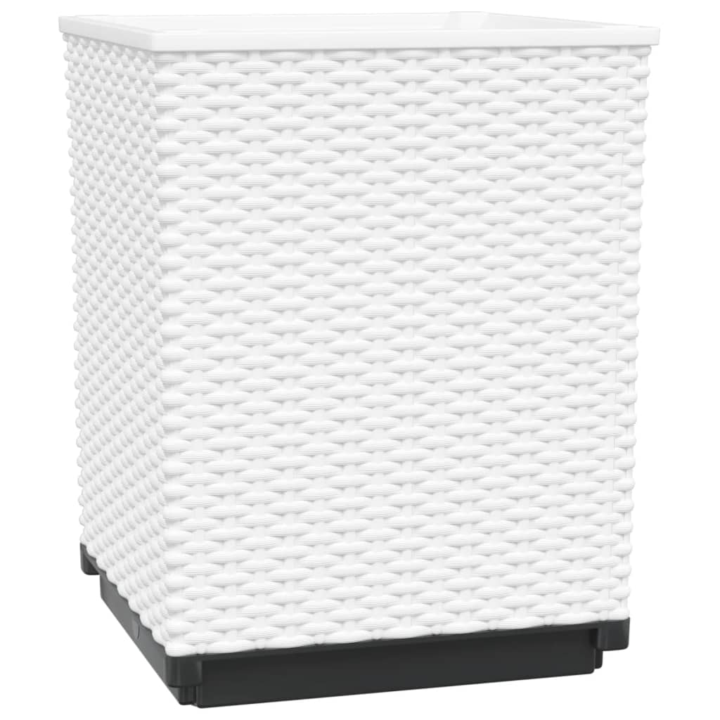 vidaXL Planters 4 pcs White 30x30x37 cm Polypropylene