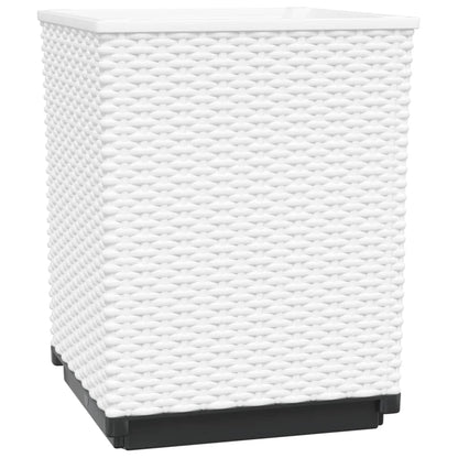 vidaXL Planters 4 pcs White 30x30x37 cm Polypropylene