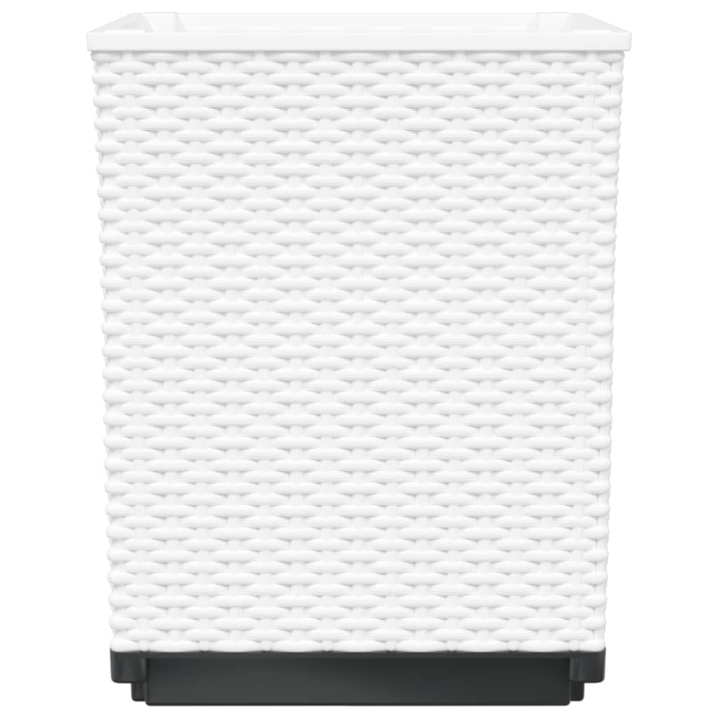 vidaXL Planters 4 pcs White 30x30x37 cm Polypropylene