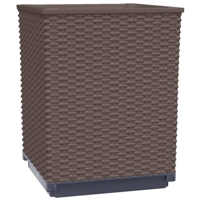 vidaXL Planters 4 pcs Brown 30x30x37 cm Polypropylene