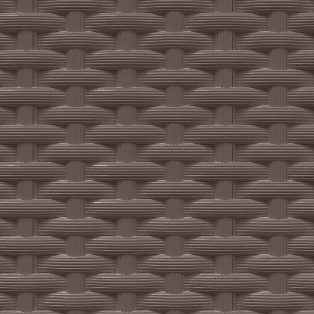 vidaXL Planters 4 pcs Brown 30x30x37 cm Polypropylene