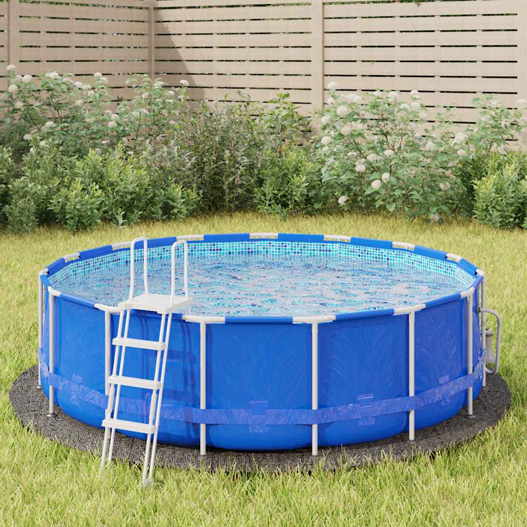 94216 vidaXL Pool Ground Cloth Light Grey Ø306 cm Polyester Geotextile