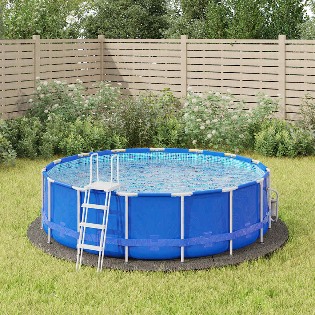 94217 vidaXL Pool Ground Cloth Light Grey Ø366 cm Polyester Geotextile